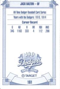 1990 Target Dodgers #161 Jack Dalton Back