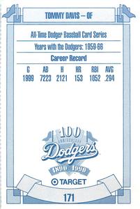1990 Target Dodgers #171 Tommy Davis Back