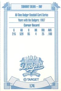 1990 Target Dodgers #174 Tommy Dean Back