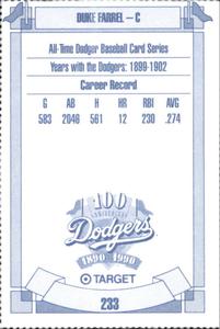 1990 Target Dodgers #233 Duke Farrell Back