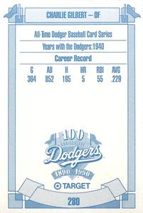 1990 Target Dodgers #280 Charlie Gilbert Back