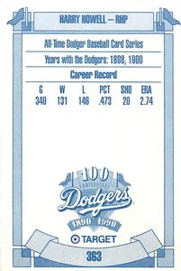1990 Target Dodgers #363 Harry Howell Back