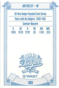 1990 Target Dodgers #403 Joe Kelley Back