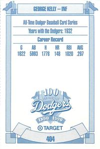 1990 Target Dodgers #404 George Kelly Back