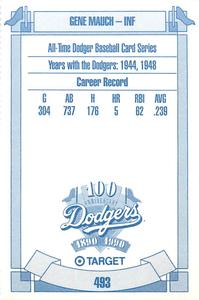 1990 Target Dodgers #493 Gene Mauch Back