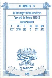 1990 Target Dodgers #529 Otto Miller Back