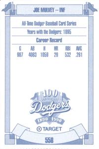 1990 Target Dodgers #558 Joe Mulvey Back