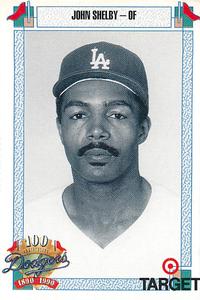 1990 Target Dodgers #725 John Shelby Front