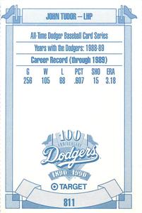 1990 Target Dodgers #811 John Tudor Back