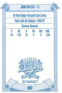 1990 Target Dodgers #906 John Butler Back