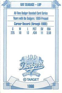 1990 Target Dodgers #1066 Ray Searage Back