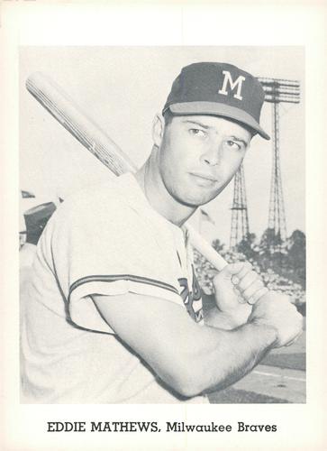 1964 Jay Publishing Milwaukee Braves #NNO Eddie Mathews Front