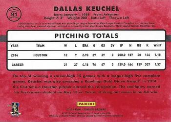 2015 Donruss #91 Dallas Keuchel Back