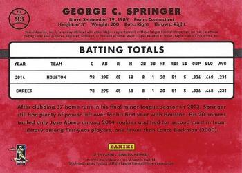 2015 Donruss #93 George Springer Back