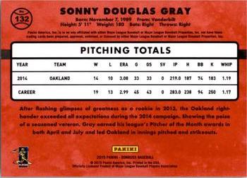 2015 Donruss #132 Sonny Gray Back