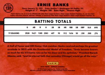 2015 Donruss #195 Ernie Banks Back