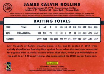 2015 Donruss #136 Jimmy Rollins Back