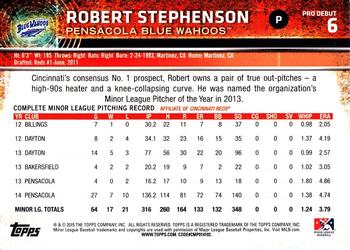2015 Topps Pro Debut #6 Robert Stephenson Back