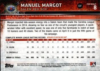 2015 Topps Pro Debut #8 Manuel Margot Back