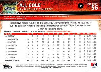 2015 Topps Pro Debut #56 A.J. Cole Back