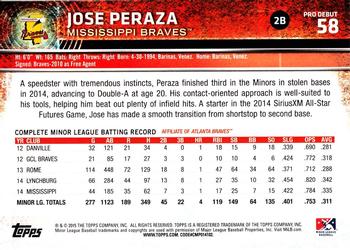 2015 Topps Pro Debut #58 Jose Peraza Back