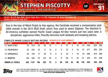 2015 Topps Pro Debut #91 Stephen Piscotty Back