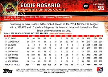 2015 Topps Pro Debut #95 Eddie Rosario Back