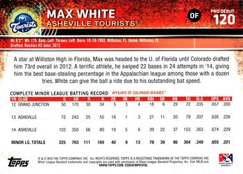 2015 Topps Pro Debut #120 Max White Back