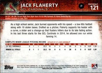 2015 Topps Pro Debut #121 Jack Flaherty Back