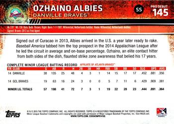 2015 Topps Pro Debut #145 Ozhaino Albies Back