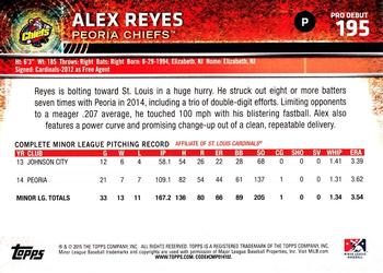 2015 Topps Pro Debut #195 Alex Reyes Back