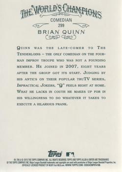 2015 Topps Allen & Ginter #299 Brian Quinn Back