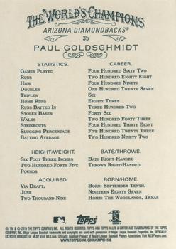 2015 Topps Allen & Ginter #35 Paul Goldschmidt Back