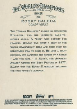 2015 Topps Allen & Ginter #258 Rocky Balboa Back
