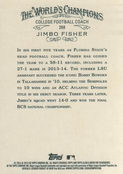 2015 Topps Allen & Ginter #268 Jimbo Fisher Back
