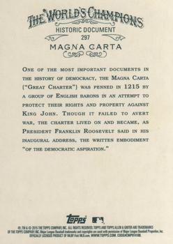 2015 Topps Allen & Ginter #297 Magna Carta Back