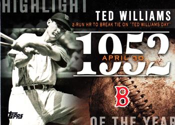2015 Topps - Highlight of the Year #H-8 Ted Williams Front