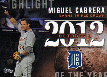 2015 Topps - Highlight of the Year #H-30 Miguel Cabrera Front