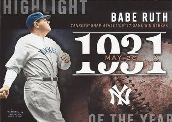 2015 Topps - Highlight of the Year #H-33 Babe Ruth Front