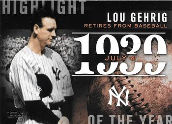 2015 Topps - Highlight of the Year #H-37 Lou Gehrig Front
