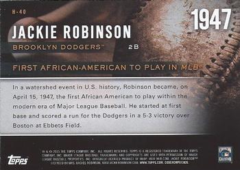 2015 Topps - Highlight of the Year #H-40 Jackie Robinson Back