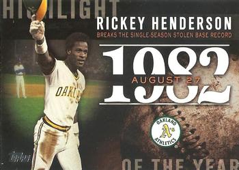 2015 Topps - Highlight of the Year #H-49 Rickey Henderson Front