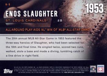 2015 Topps - Highlight of the Year #H-9 Enos Slaughter Back