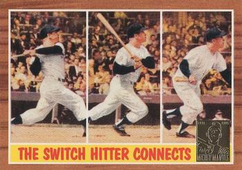 1997 Topps - Mickey Mantle Commemorative Reprints #34 The Switch Hitter Connects Front