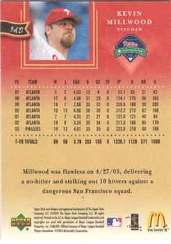 2004 Upper Deck McDonald's Philadelphia Phillies #9 Kevin Millwood Back