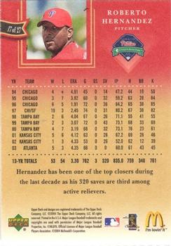 2004 Upper Deck McDonald's Philadelphia Phillies #17 Roberto Hernandez Back