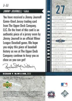 2002 Upper Deck Minor League - Game Jerseys #J-JJ Jimmy Journell Back