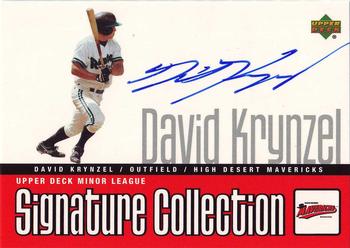 2002 Upper Deck Minor League - Signature Collection #DK David Krynzel Front