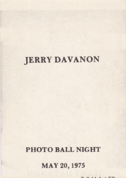 1975 TCMA Iowa Oaks #NNO Jerry DaVanon Back