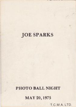 1975 TCMA Iowa Oaks #NNO Joe Sparks Back